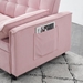 Divo 55" Folding Sofa Bed - Pink Corduroy Fabric - Solid Wood Frame - CAB1562