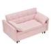 Divo 55" Folding Sofa Bed - Pink Corduroy Fabric - Solid Wood Frame - CAB1562