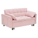 Divo 55" Folding Sofa Bed - Pink Corduroy Fabric - Solid Wood Frame - CAB1562