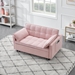 Divo 55" Folding Sofa Bed - Pink Corduroy Fabric - Solid Wood Frame - CAB1562