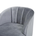 Kalimos Club Chair with Rubberwood Legs - Pewter Velvet - CAB1569