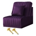 Rondel Purple Velvet Accent Chair With Gold Legs - Purple