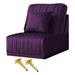 Rondel Purple Velvet Accent Chair With Gold Legs - Purple - CAB1573