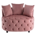 Vivacious Accent Chair - Pink Velvet