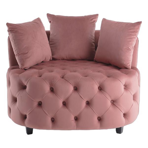 Vivacious Accent Chair - Pink Velvet 