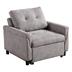 Alethea 35" Convertible Armchair - Gray Woven Fabric