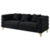 Ixalan 81" Sectional Sofa - 3 Seater Reversible - Black Teddy Fabric