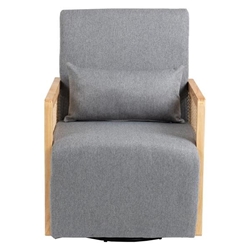 Verdani Accent Chair - Grey Linen - Swivel 