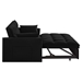 Nouveauxr 53" Loveseat Sofa Bed with Armrests and Storage Pockets - Black Velvet Fabric - CAB1600