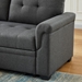 Flynnley 84" Reversible Sleeper Sectional Sofa with Storage Chaise - Dark Gray Linen - CAB1625