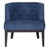 Pulse Accent Chair - Navy Blue Fabric - Rubberwood Frame