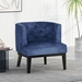 Pulse Accent Chair - Navy Blue Fabric - Rubberwood Frame - CAB1646