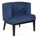 Pulse Accent Chair - Navy Blue Fabric - Rubberwood Frame - CAB1646