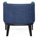 Pulse Accent Chair - Navy Blue Fabric - Rubberwood Frame - CAB1646