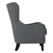 Vynah Modern Upholstered Armchair with Solid Leg - Charcoal Fabric - Birch Wood Legs - CAB1664