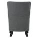 Vynah Modern Upholstered Armchair with Solid Leg - Charcoal Fabric - Birch Wood Legs - CAB1664