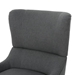 Vynah Modern Upholstered Armchair with Solid Leg - Charcoal Fabric - Birch Wood Legs - CAB1664