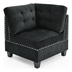 Stellaluxa 31" Corner Sofa for Modular Sectional - Black Velvet