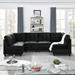 Stellaluxa 31" Corner Sofa for Modular Sectional - Black Velvet - CAB1674