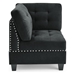 Stellaluxa 31" Corner Sofa for Modular Sectional - Black Velvet - CAB1674