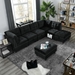 Stellaluxa 31" Corner Sofa for Modular Sectional - Black Velvet - CAB1674