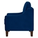 Willowbrook Modern Loveseat Sofa - Navy Velvet Fabric - Espresso Finish Wooden Legs - CAB1680