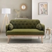 Veltara Loveseat - Green Velvet - Metal Feet - CAB1687