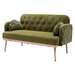 Veltara Loveseat - Green Velvet - Metal Feet - CAB1687