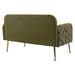 Veltara Loveseat - Green Velvet - Metal Feet - CAB1687