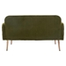 Veltara Loveseat - Green Velvet - Metal Feet - CAB1687