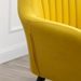 Ovation Accent Chair - Yellow Velvet Upholstery - Black Beech Wood Legs with Gold Accents - CAB1693