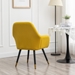 Ovation Accent Chair - Yellow Velvet Upholstery - Black Beech Wood Legs with Gold Accents - CAB1693