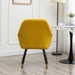 Ovation Accent Chair - Yellow Velvet Upholstery - Black Beech Wood Legs with Gold Accents - CAB1693