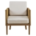 Grassland Accent Arm Chair - Natural Rattan - Linen Fabric