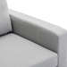 Davenport 34" Single Seat Module - Light Grey Linen - Rubberwood Frame - CAB1706