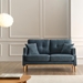 Torvill Loveseat 2 Seater Sofa - Dark Blue Fabric - Wood Legs - CAB1712