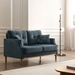 Torvill Loveseat 2 Seater Sofa - Dark Blue Fabric - Wood Legs - CAB1712