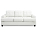 Yarmouth 79" Sofa - White Micro Suede Fabric - Kiln Dried Hardwood Frame - CAB1714