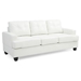 Yarmouth 79" Sofa - White Micro Suede Fabric - Kiln Dried Hardwood Frame - CAB1714