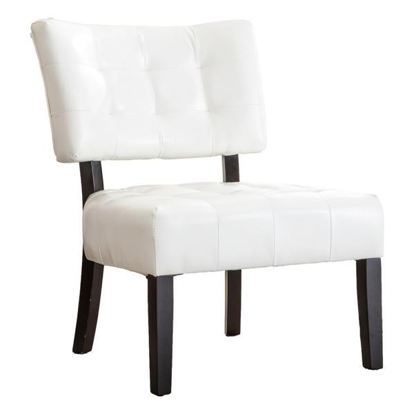 Bloomhaven Accent Chair - Ivory Blended Leather - Oversized Seating 