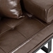 Chronos 72" Sofa - Dark Brown Faux Leather - Iron Sled Legs - CAB1765