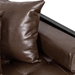 Chronos 72" Sofa - Dark Brown Faux Leather - Iron Sled Legs - CAB1765