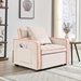 Maison Sofa Bed Chair - Creamy White Velvet - Eucalyptus Wood Frame - CAB1773