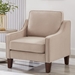 Willowbrook Modern Armchair - Taupe Velvet - Espresso Finish Wooden Legs - CAB1774