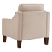 Willowbrook Modern Armchair - Taupe Velvet - Espresso Finish Wooden Legs - CAB1774