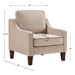 Willowbrook Modern Armchair - Taupe Velvet - Espresso Finish Wooden Legs - CAB1774