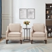 Willowbrook Modern Armchair - Taupe Velvet - Espresso Finish Wooden Legs - CAB1774