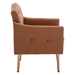 Nob Hill Accent Chair - Brown Polyurethane - Rose Golden Finish Feet - CAB1775