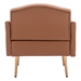 Nob Hill Accent Chair - Brown Polyurethane - Rose Golden Finish Feet - CAB1775