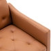 Nob Hill Accent Chair - Brown Polyurethane - Rose Golden Finish Feet - CAB1775